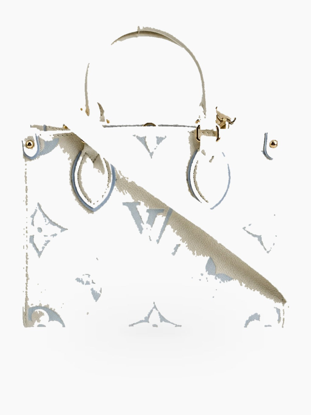 Structured Patterned Tote Bag with Detachable Crossbody Strap