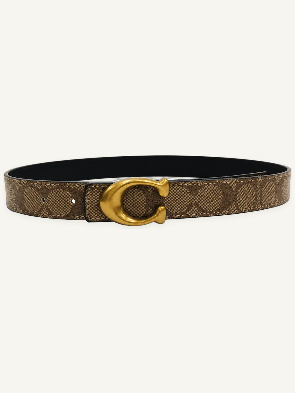 Men's Adjustable Belt with Curved Pin Buckle