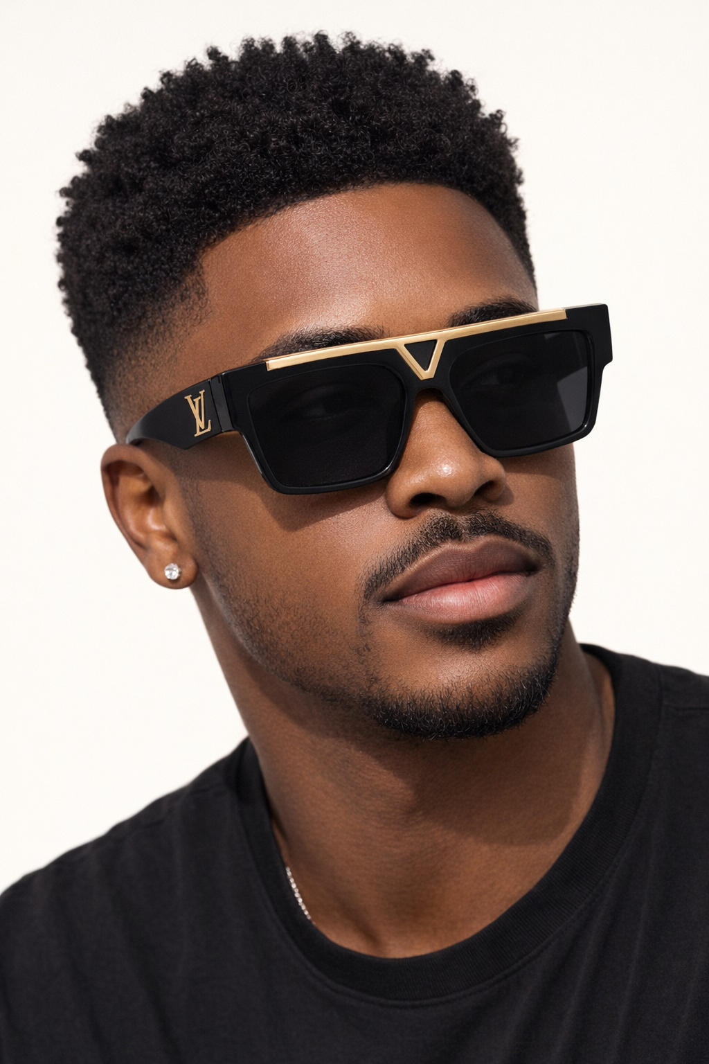Square Browbar Sunglasses with UV Protection