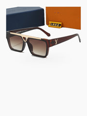 Square Browbar Sunglasses with UV Protection