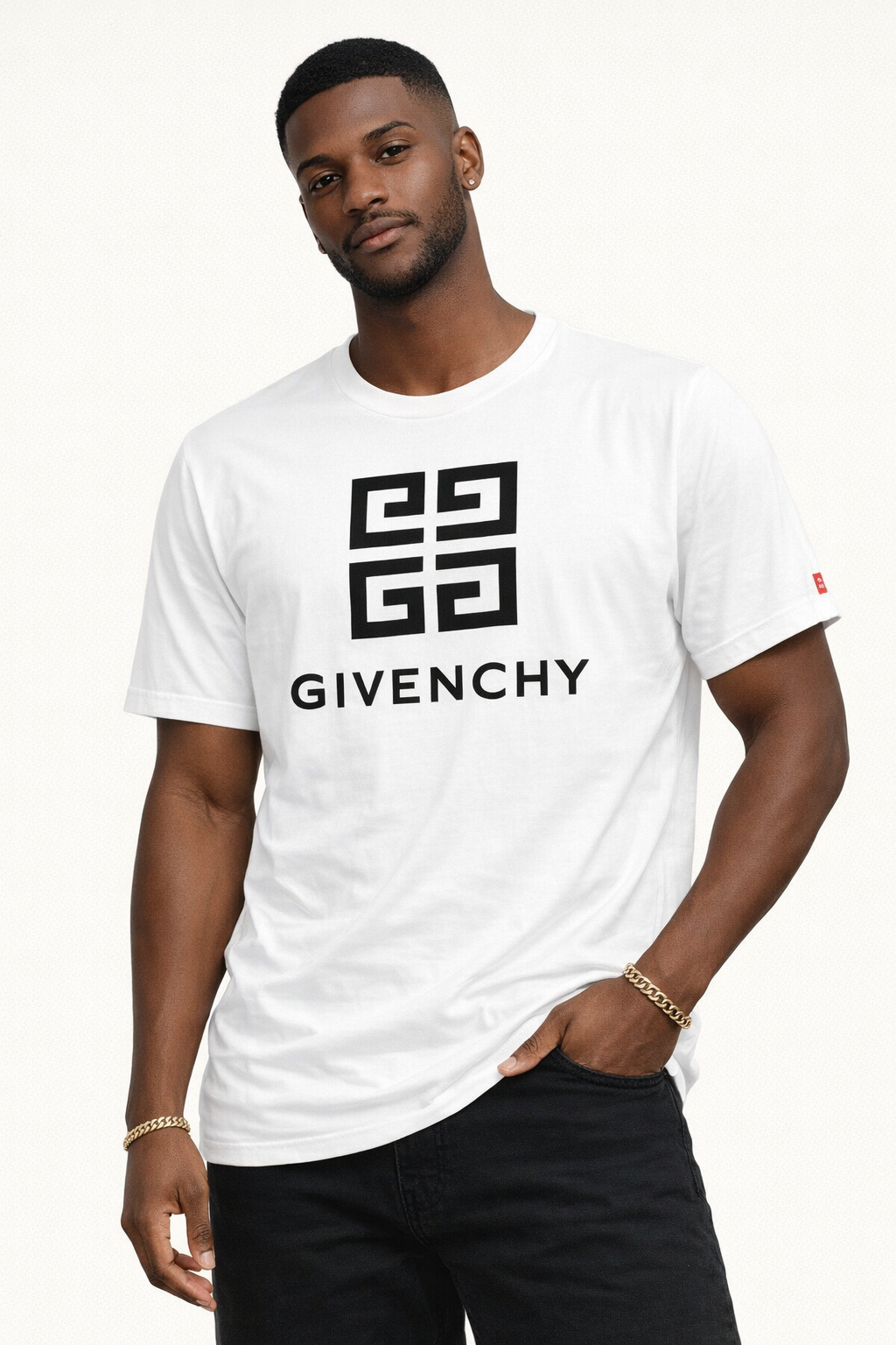 Men's Graphic Crewneck T Shirt with Short Sleeves and Relaxed Fit