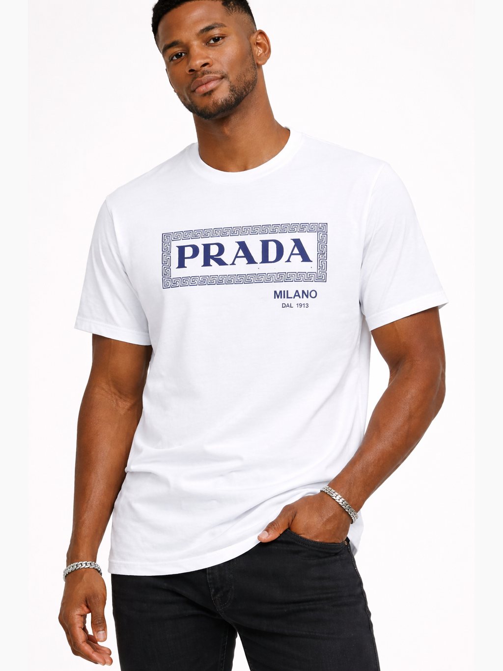 Men's Crew Neck Short Sleeve Framed Graphic T-Shirt