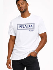 Men's Crew Neck Short Sleeve Framed Graphic T-Shirt