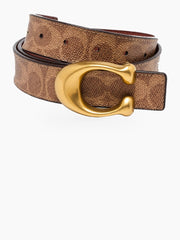Adjustable Monogram Belt with C Buckle