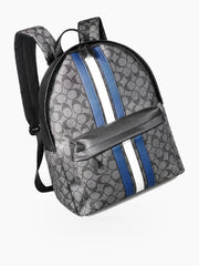 Patterned Backpack with Front Zipper Pocket and Padded Shoulder Straps