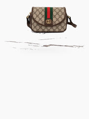 Compact Monogram Flap Crossbody Bag with Adjustable Strap