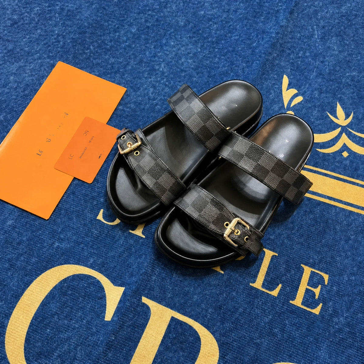 Two Strap Open Toe Sandals with Adjustable Buckles