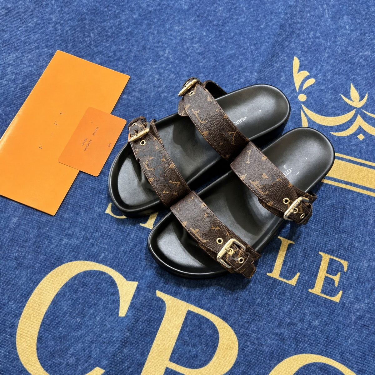 Two Strap Open Toe Sandals with Adjustable Buckles