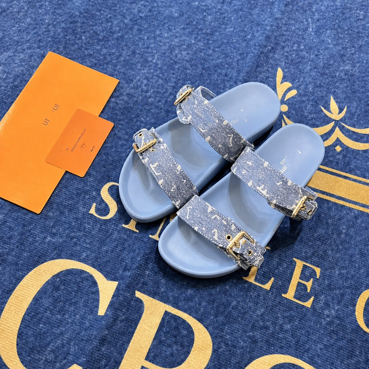 Two Strap Open Toe Sandals with Adjustable Buckles