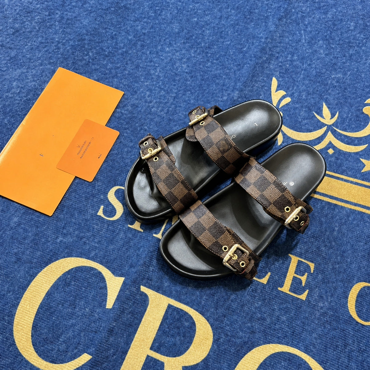 Two Strap Open Toe Sandals with Adjustable Buckles
