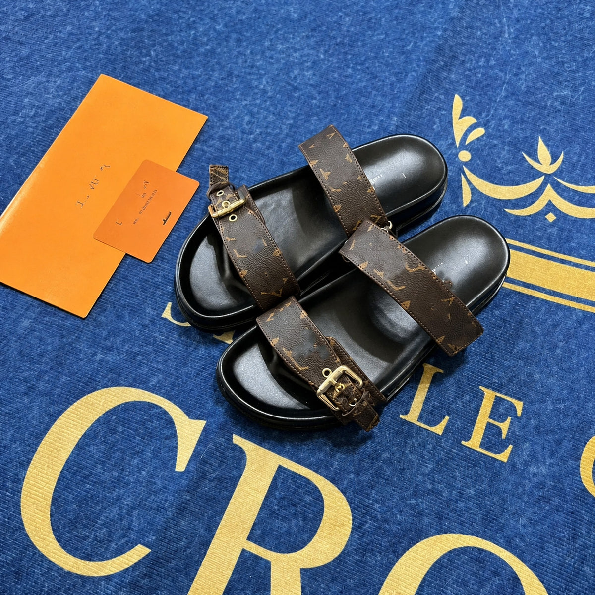 Two Strap Open Toe Sandals with Adjustable Buckles